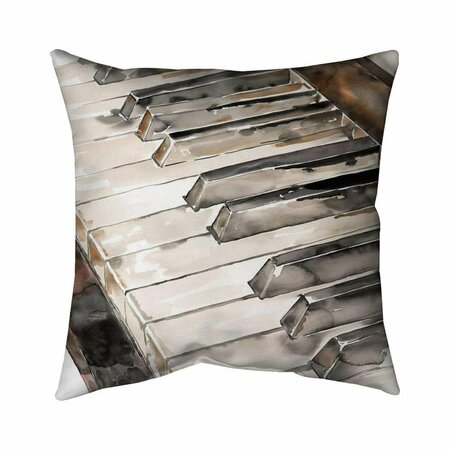 BEGIN HOME DECOR 20 x 20 in. Piano-Double Sided Print Indoor Pillow 5541-2020-MU47